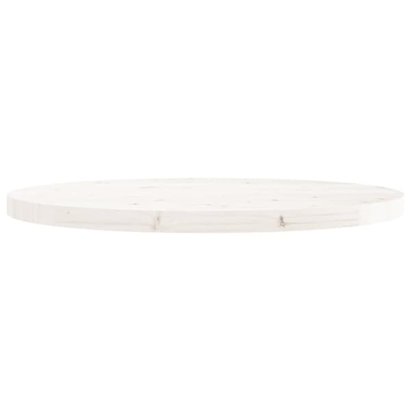 Pöytälevy pyöreä valkoinen Ø70x3 cm täysi mänty