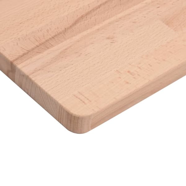 Bänkskiva för badrum 80x40x2,5 cm massivt bokträ