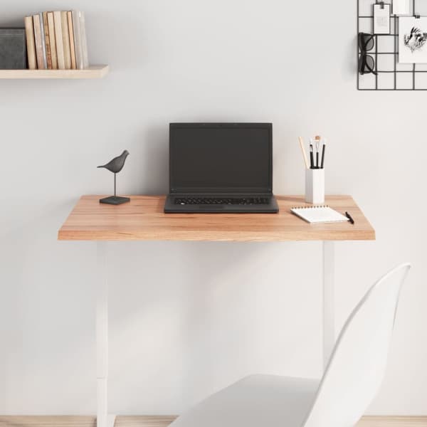 bordplade 80x40x2 cm behandlet massivt eg lysebrun