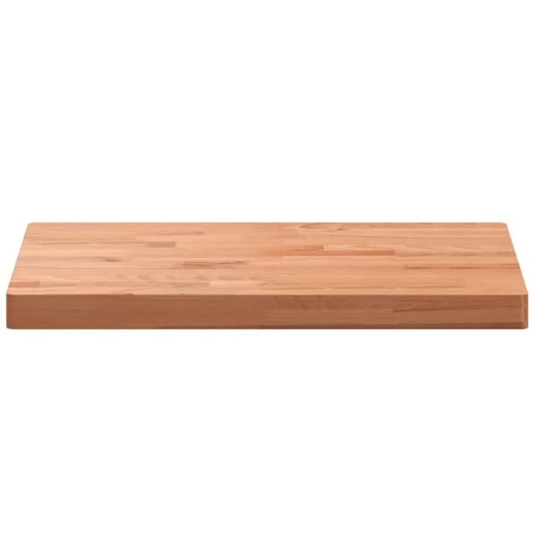 Bänkskiva för badrum 80x40x4 cm massivt bokträ