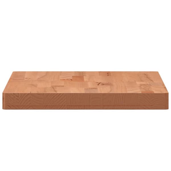 Bänkskiva för badrum 80x40x4 cm massivt bokträ