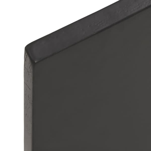 bordplade til badeværelse 100x40x2 cm massivt træ mørkebrun