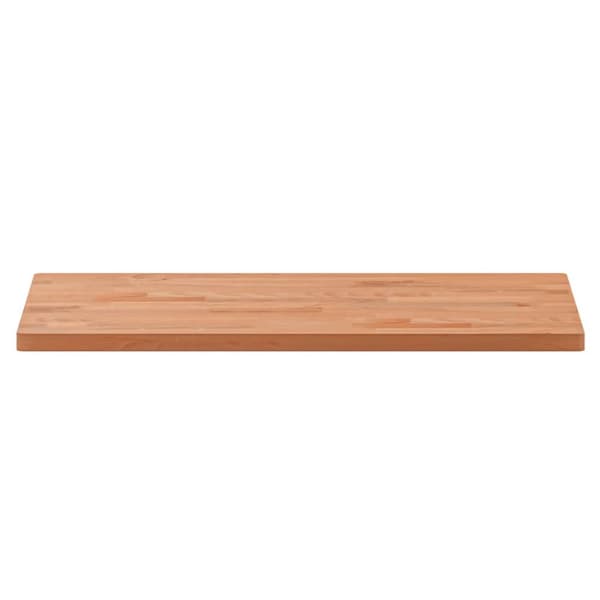 bordplade 80x40x2,5 cm rektangulær massivt bøgetræ