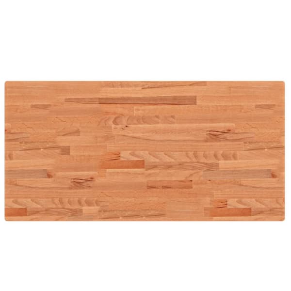 bordplade 100x50x4 cm rektangulær massivt bøgetræ