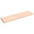 Miniatyrbillede 4 af 10: bordplade 140x40x(2-6)cm naturlig kant ubehandlet massivt træ