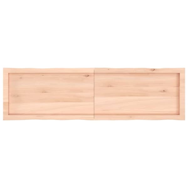 bordplade 140x40x(2-6)cm naturlig kant ubehandlet massivt træ
