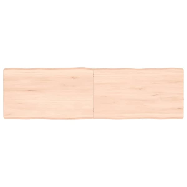 bordplade 140x40x(2-6)cm naturlig kant ubehandlet massivt træ