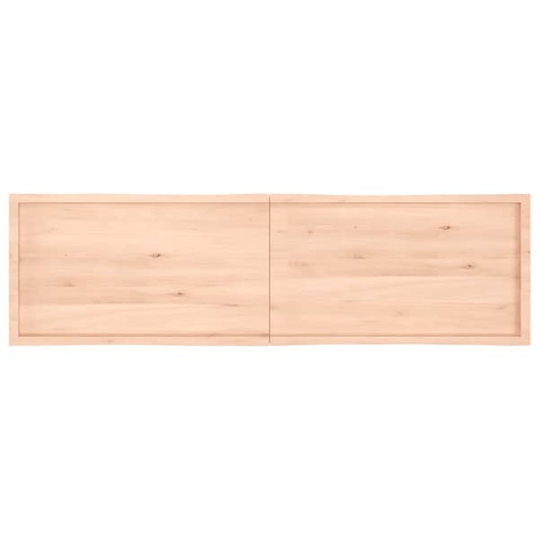 Bordsskiva 220x60x(2-6) cm obehandlad massiv ek levande kant