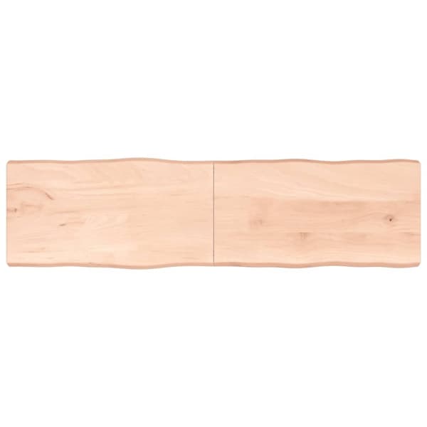 Bordsskiva 220x60x(2-6) cm obehandlad massiv ek levande kant