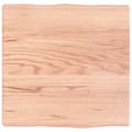 Miniatyrbillede 2 af 9: bordplade 40x40x(2-4) cm naturlig kant behandlet træ lysebrun