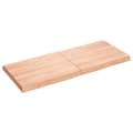 Miniatyrbillede 4 af 10: bordplade 120x50x(2-6) cm naturlig kant behandlet træ lysebrun