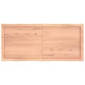 Miniatyrbillede 5 af 10: bordplade 120x50x(2-6) cm naturlig kant behandlet træ lysebrun
