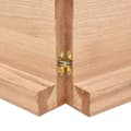 Miniatyrbillede 8 af 10: bordplade 120x50x(2-6) cm naturlig kant behandlet træ lysebrun