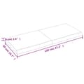 Miniatyrbillede 10 af 10: bordplade 120x50x(2-6) cm naturlig kant behandlet træ lysebrun