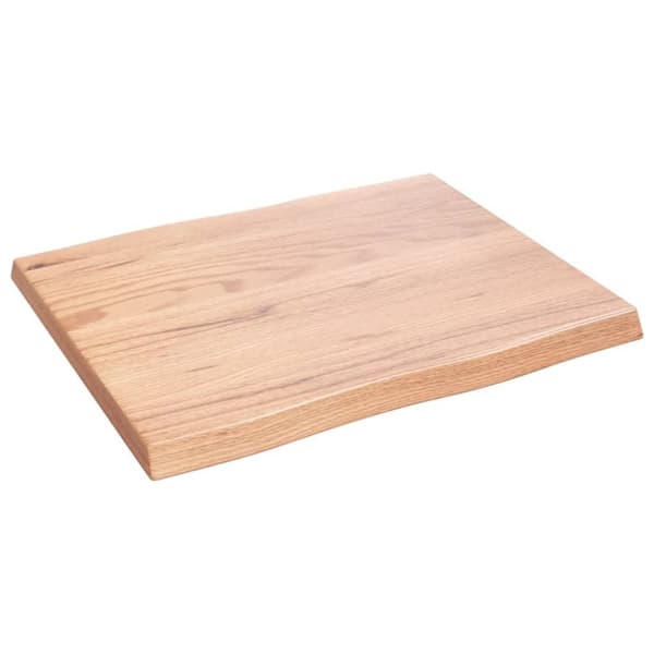Pöytälevy ruskea 60x50x(2-4)cm käsitelty täystammi elävä reuna
