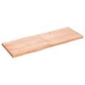 Miniatyrbillede 4 af 10: bordplade 160x60x(2-6) cm naturlig kant behandlet træ lysebrun
