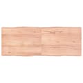 Miniatyrbillede 2 af 10: bordplade 160x60x(2-6) cm naturlig kant behandlet træ lysebrun