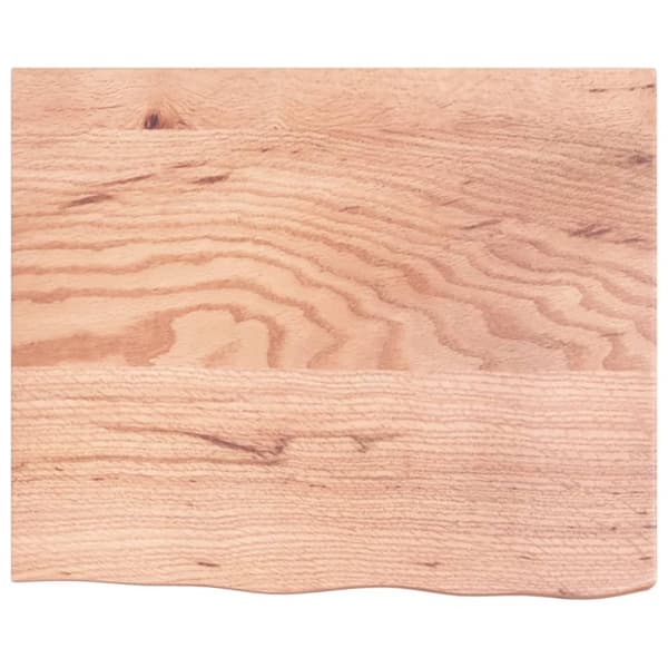 bordplade 60x50x(2-6) cm behandlet massivt egetræ lysebrun