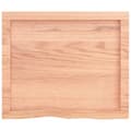 Miniatyrbillede 4 af 9: bordplade 60x50x(2-6) cm behandlet massivt egetræ lysebrun