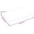 Miniatyrbillede 8 af 9: bordplade 60x50x(2-6) cm behandlet massivt egetræ lysebrun