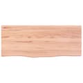 Miniatyrbillede 3 af 9: bordplade 100x40x(2-4) cm behandlet massivt egetræ lysebrun