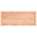 Miniatyrbillede 4 af 9: bordplade 100x40x(2-4) cm behandlet massivt egetræ lysebrun