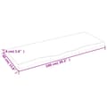 Miniatyrbillede 8 af 9: bordplade 100x40x(2-4) cm behandlet massivt egetræ lysebrun