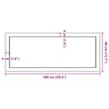 Miniatyrbillede 9 af 9: bordplade 100x40x(2-4) cm behandlet massivt egetræ lysebrun