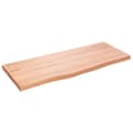 Miniatyrbillede 2 af 9: bordplade 100x40x(2-4) cm behandlet massivt egetræ lysebrun