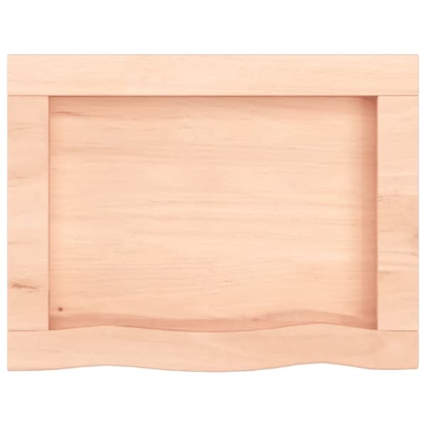 Kylpyhuoneen työtaso 40x30x(2-4) cm käsittelemätön täysi puu