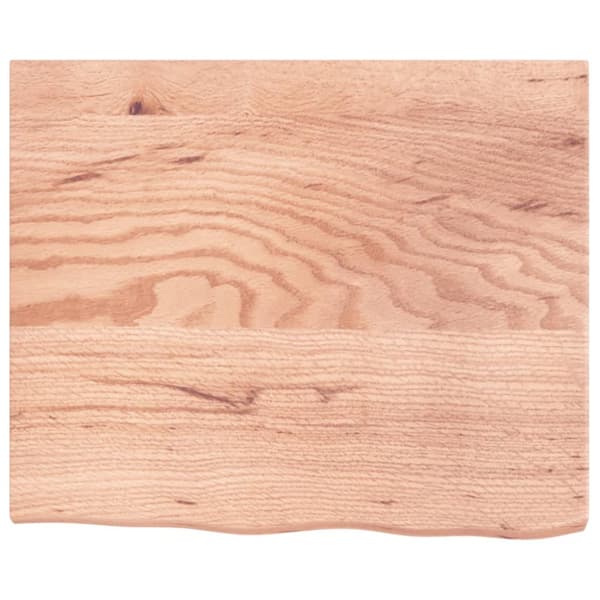 Bänkskiva badrum ljusbrun 60x50x(2-4) cm behandlat massivt trä