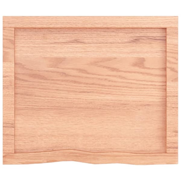 Bänkskiva badrum ljusbrun 60x50x(2-4) cm behandlat massivt trä