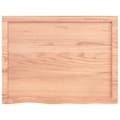 Miniatyrbillede 4 af 9: bordplade 80x60x(2-6) cm behandlet massivt egetræ lysebrun