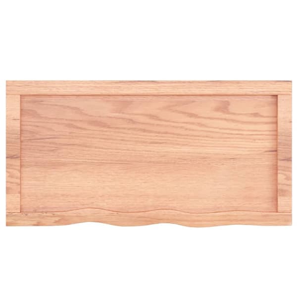 Bordsskiva ljusbrun 80x40x(2-4) cm behandlad massiv ek