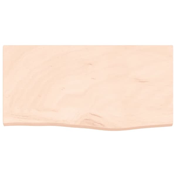 Kylpyhuoneen työtaso 60x30x(2-4) cm käsittelemätön täysi puu