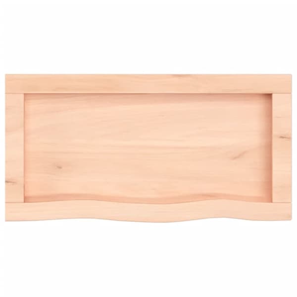 Kylpyhuoneen työtaso 60x30x(2-4) cm käsittelemätön täysi puu