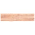 Miniatyrbillede 3 af 10: bordplade 220x50x(2-6) cm behandlet massivt egetræ lysebrun