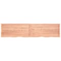 Miniatyrbillede 7 af 10: bordplade 220x50x(2-6) cm behandlet massivt egetræ lysebrun