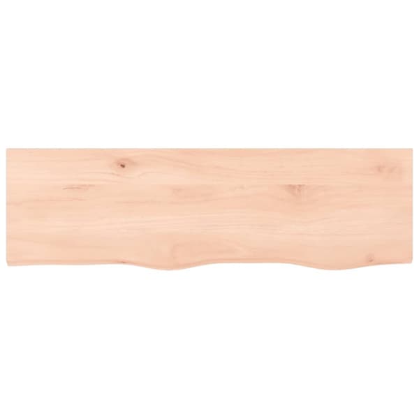Bänkskiva för badrum 100x30x(2-6) cm obehandlat massivt trä