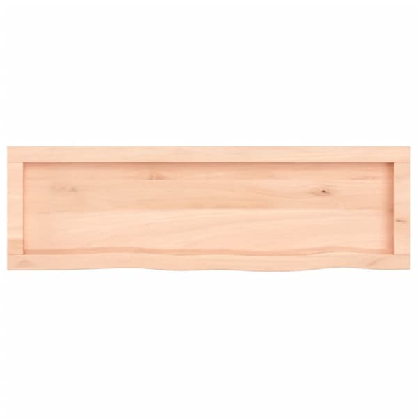 Bänkskiva för badrum 100x30x(2-6) cm obehandlat massivt trä
