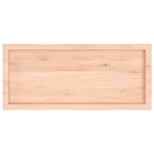 bordplade 100x40x(2-6)cm naturlig kant ubehandlet massivt træ