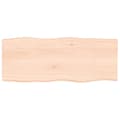 Miniatyrbillede 2 af 10: bordplade 100x40x(2-6)cm naturlig kant ubehandlet massivt træ