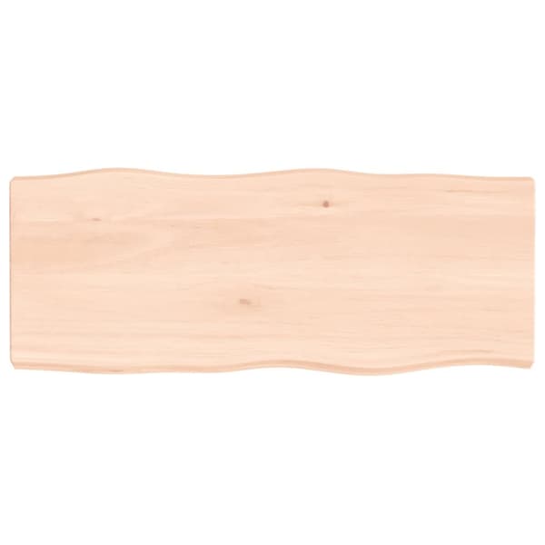 bordplade 100x40x(2-6)cm naturlig kant ubehandlet massivt træ