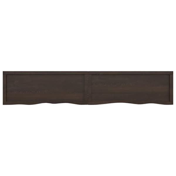 Bordsskiva mörkbrun 200x40x(2-6) cm behandlad massiv ek