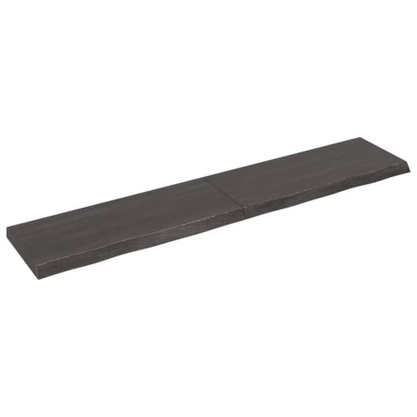Bordsskiva mörkbrun 200x40x(2-6) cm behandlad massiv ek