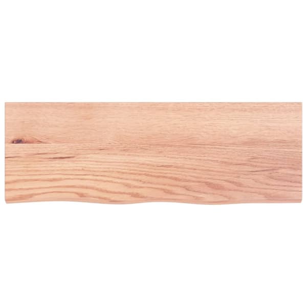 Bänkskiva badrum ljusbrun 80x30x(2-6) cm behandlat massivt trä