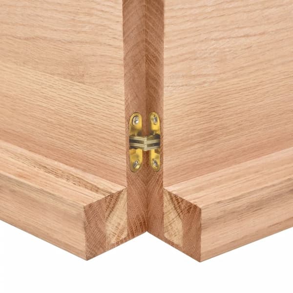 Pöytälevy vaaleanruskea 140x60x(2-6) cm käsitelty täystammi