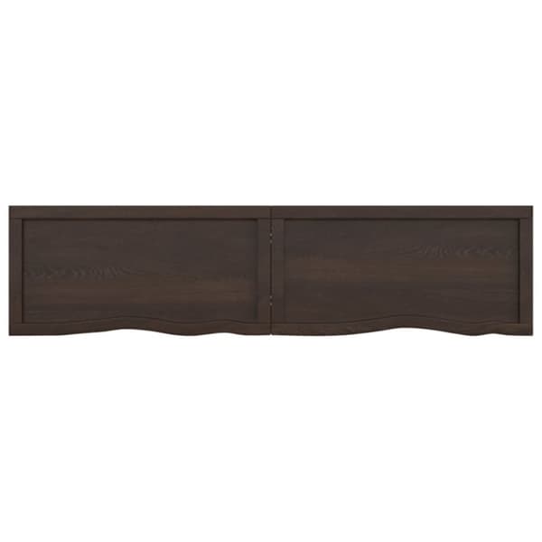 Kylpyhuoneen työtaso t.ruskea 160x40x(2-4)cm käsitelty täyspuu