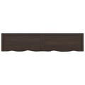 Miniatyrbillede 4 af 10: bordplade 180x40x(2-4) cm behandlet massivt egetræ mørkebrun