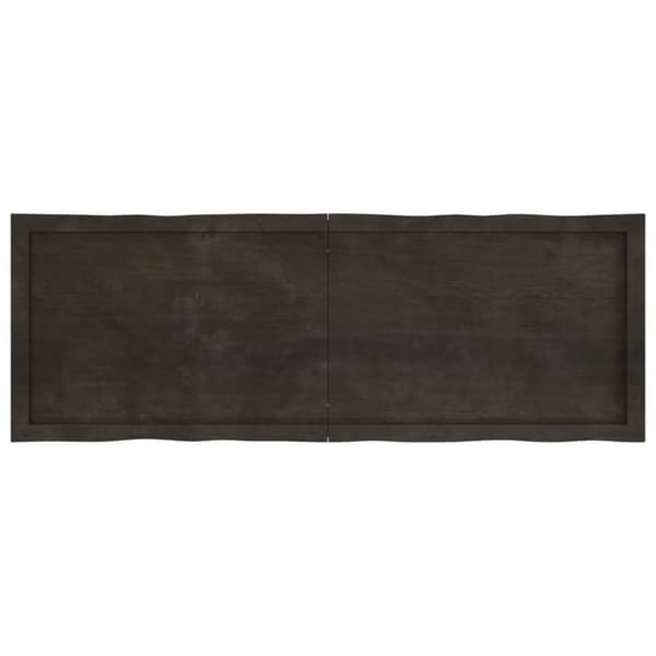 Bordsskiva mörkbrun 140x50x(2-4) cm massivt trä levande kant